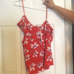 Monteau Womens Red Off the Shoulder top with tags